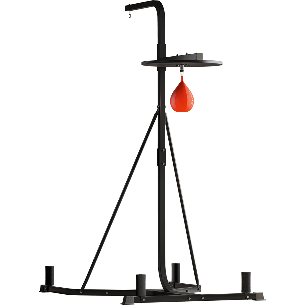 HOMCOM Black Freestanding Speed Bag Platform Image 1