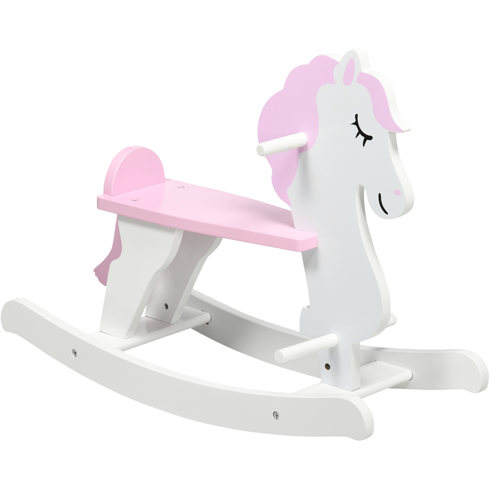 Tommy Toys Rocking Horse Pony Wooden Baby Ride On Pink Image 1