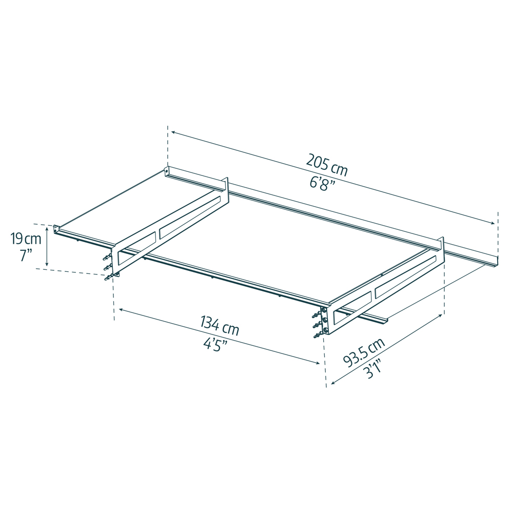 Palram Canopia Bremen 2050 Grey Clear Door Canopy 2 x 0.9m Image 5