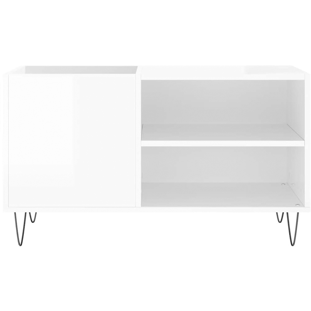 vidaXL 2 Shelf White Record Cabinet Image 4