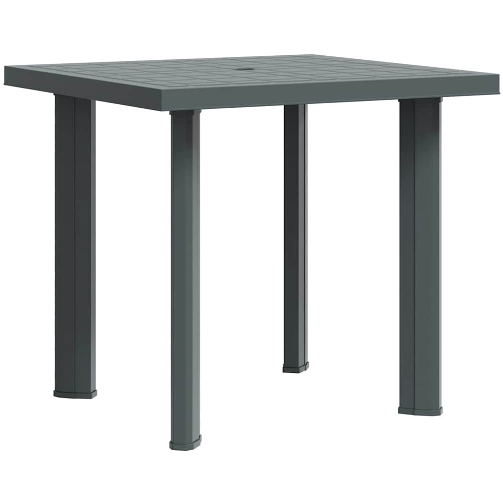 Walplus Green Plastic Garden Table with Umbrella Hole Image 2