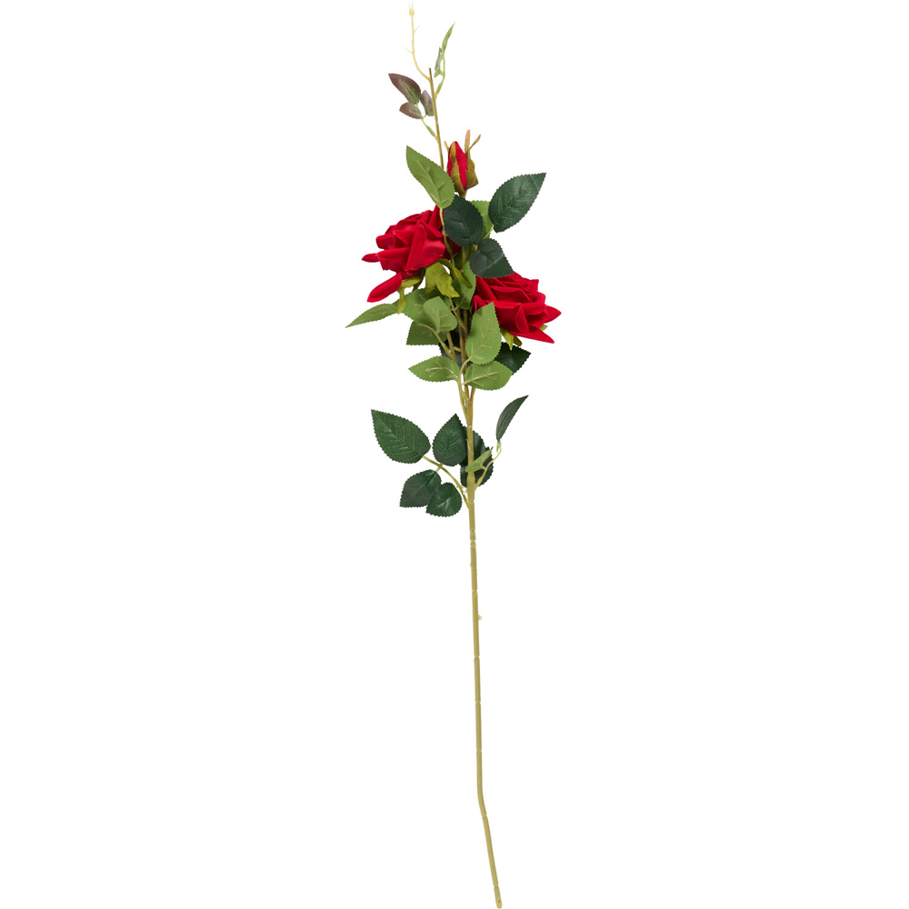 3 Head Red Rose Spray Image 3