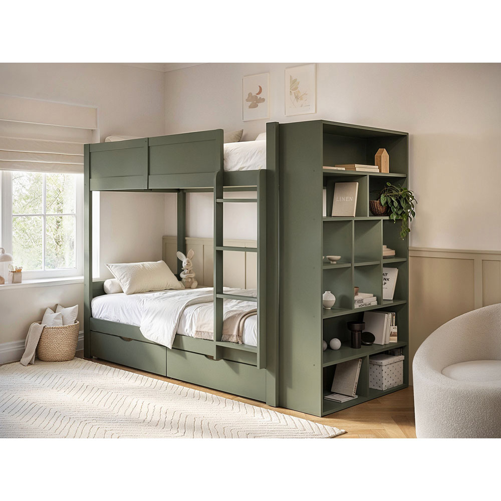 Flair Ruby Green Bunk Bed with Storage Image 4