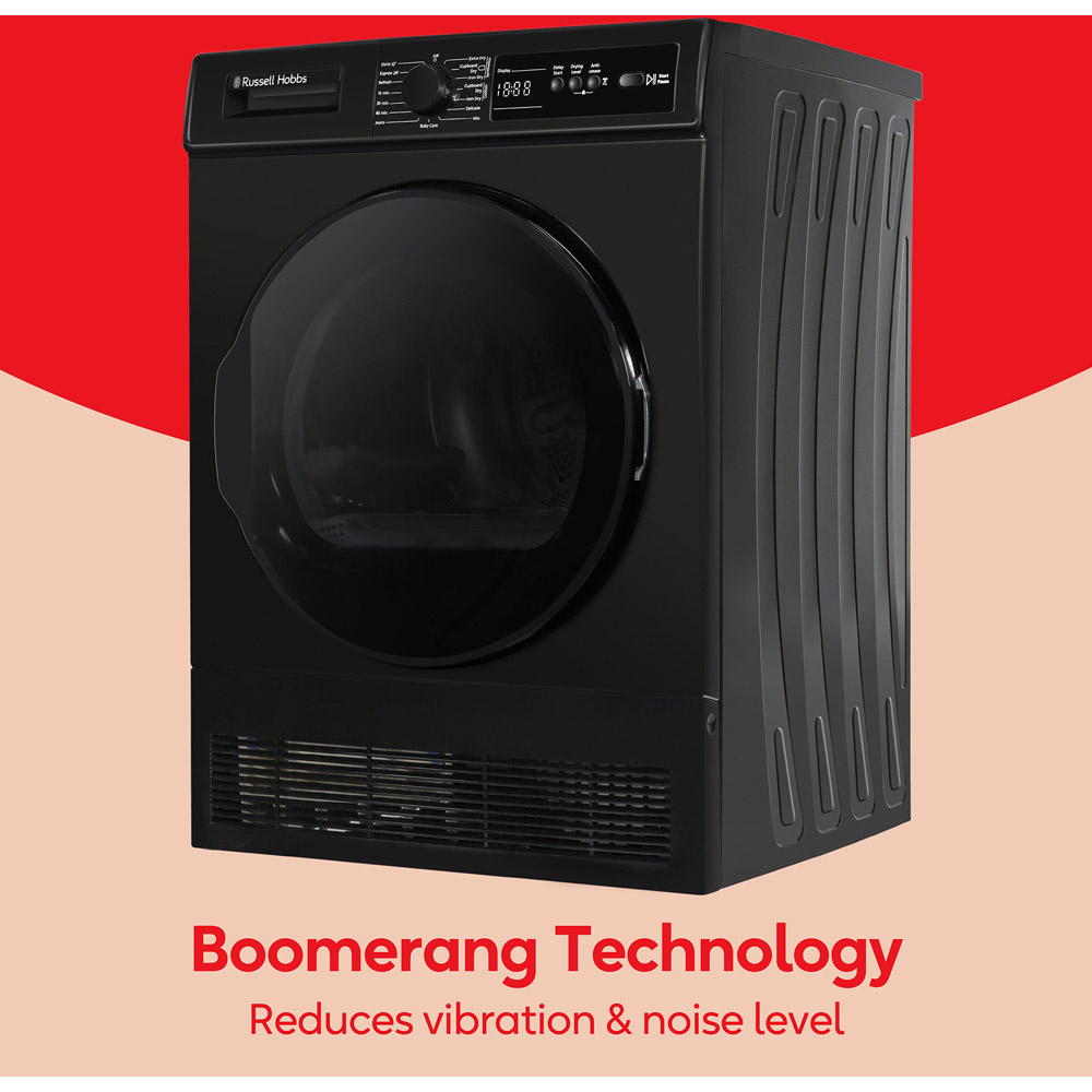 Russell Hobbs RH8CTD111B Black Condenser Dryer 8kg Image 7