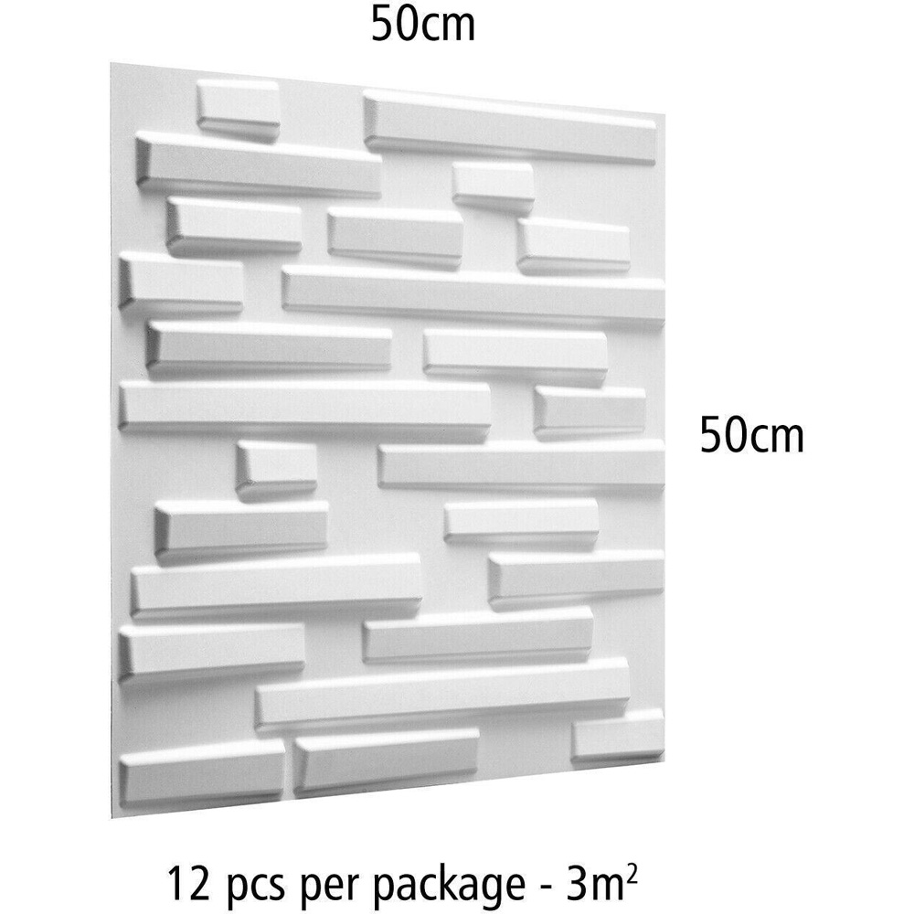 Walplus Off White Ventura 3D Wall Panel 12 Pack Image 6