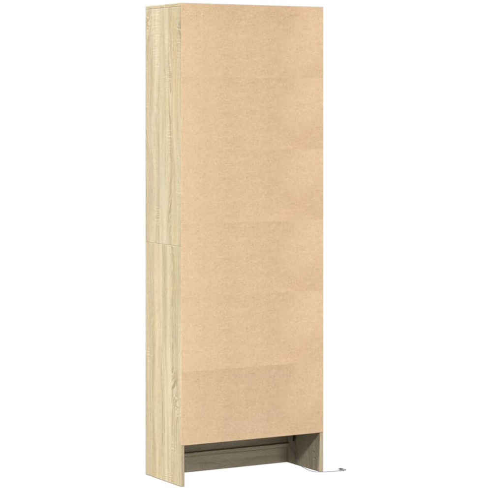 vidaXL 2 Door 3 Shelf Sonoma Oak Highboard with LED Lights Image 5