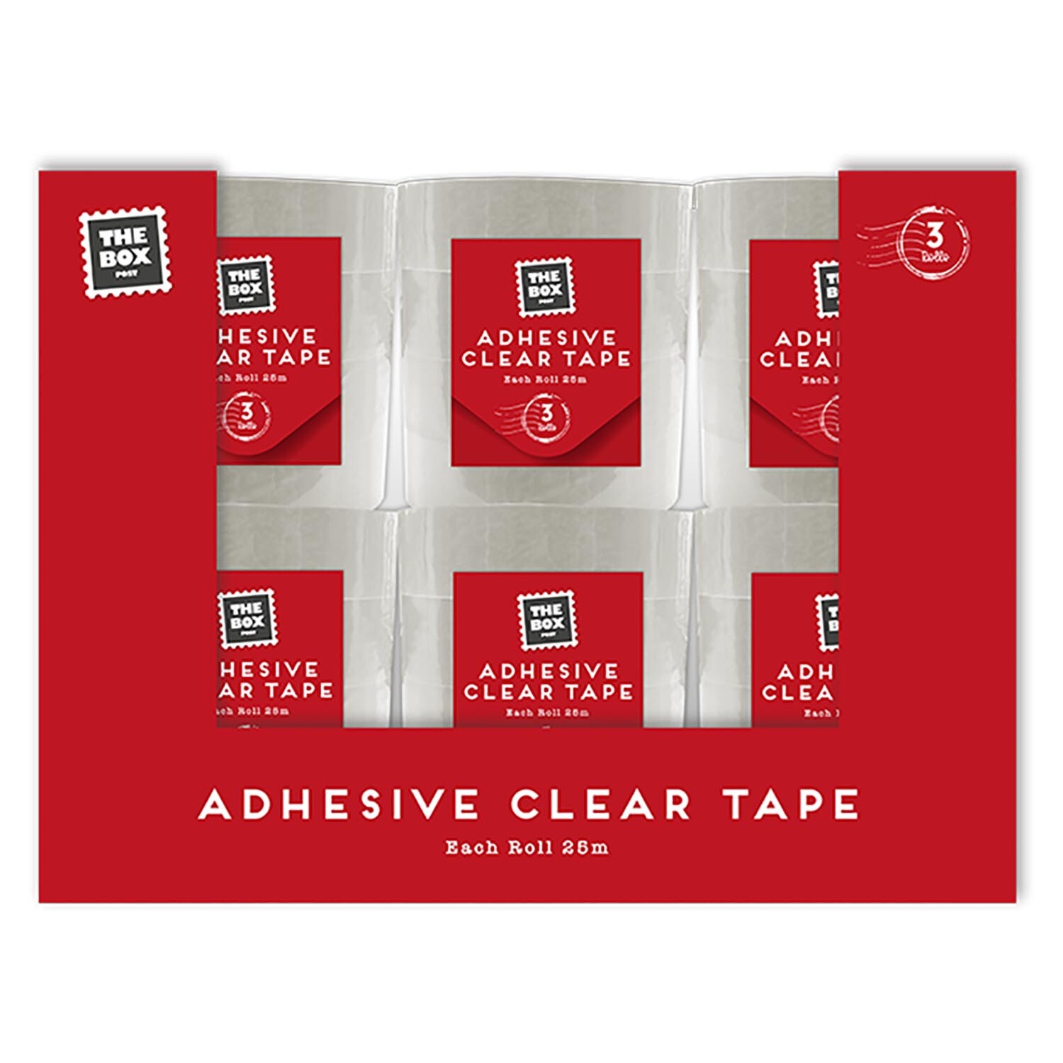 Pack of 3 Clear Adhesive Tape Image