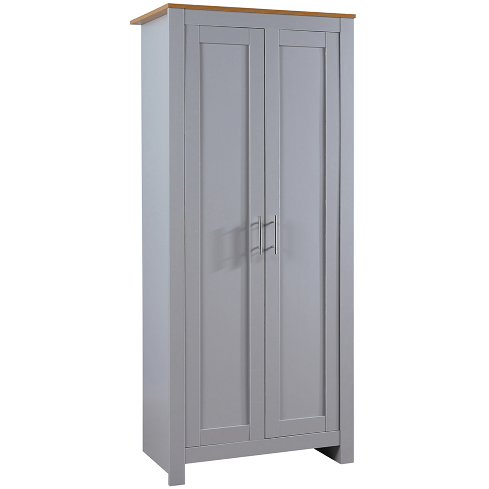 Home Source Camden 2 Door Grey Bedroom Wardrobe Image 2