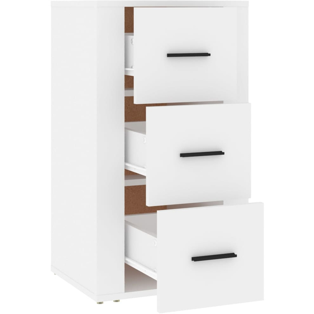 vidaXL 3 Drawer White Sideboard Image 4