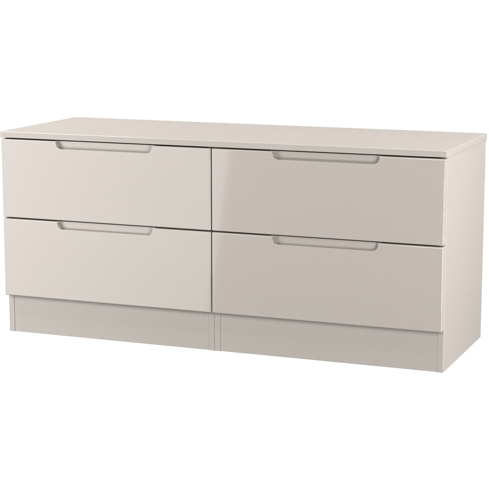 Crowndale Milan 4 Drawer Grey Gloss and Oak Bed Box Image 2
