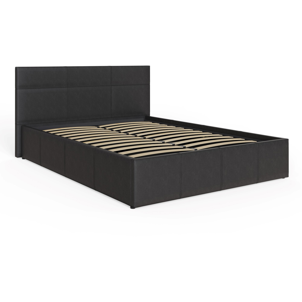 GFW Small Double Black Side Lift Ottoman Bed Image 2