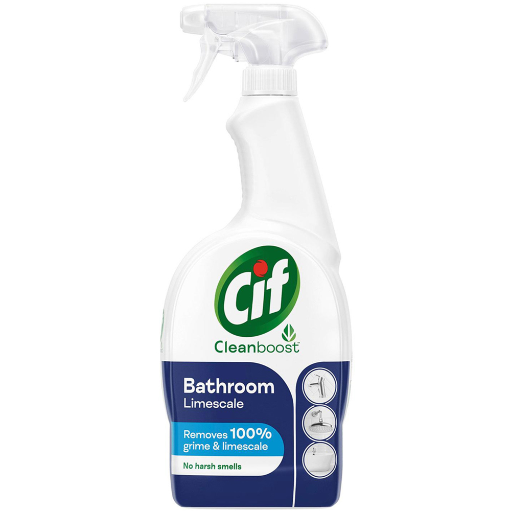 CIF Cleanboost Bathroom Limescale Cleaner Spray 700ml 2 Pack Image 2