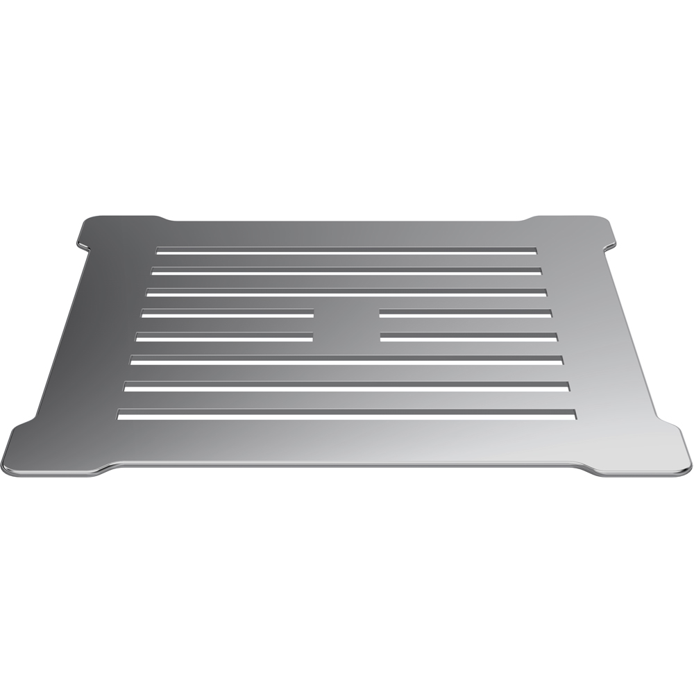 nuie Black and Chrome Square Shower Waste Top Image 1