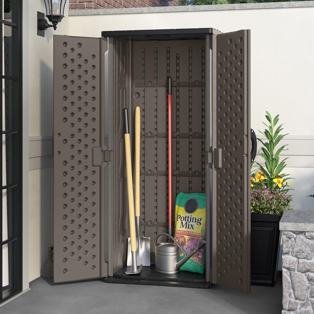 Suncast Mannington 5.7 x 2.2ft Stone Grey Storage Cabinet Image 6