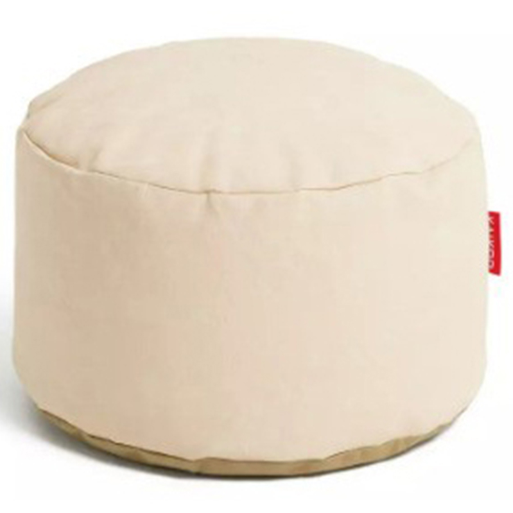 Kaikoo Cream Faux Leather Footstool Image 2