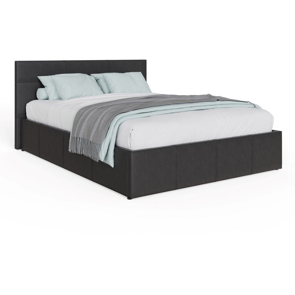 GFW Double Black End Lift Ottoman Bed Image 2