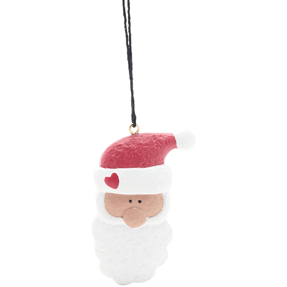 The Christmas Gift Co Gingerbread Snowman and Santa Tree Decorations 3 Pack Image 2
