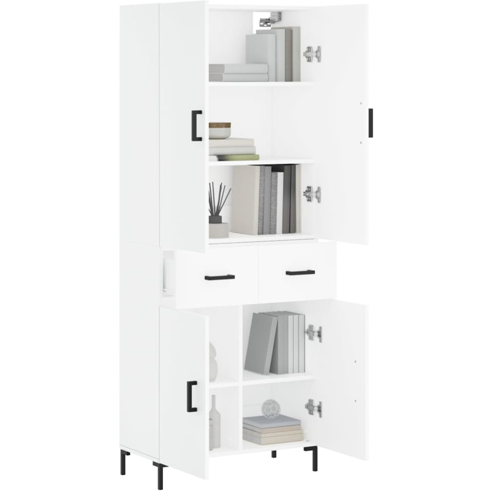 vidaXL 4 Door 2 Drawer White Highboard Image 3