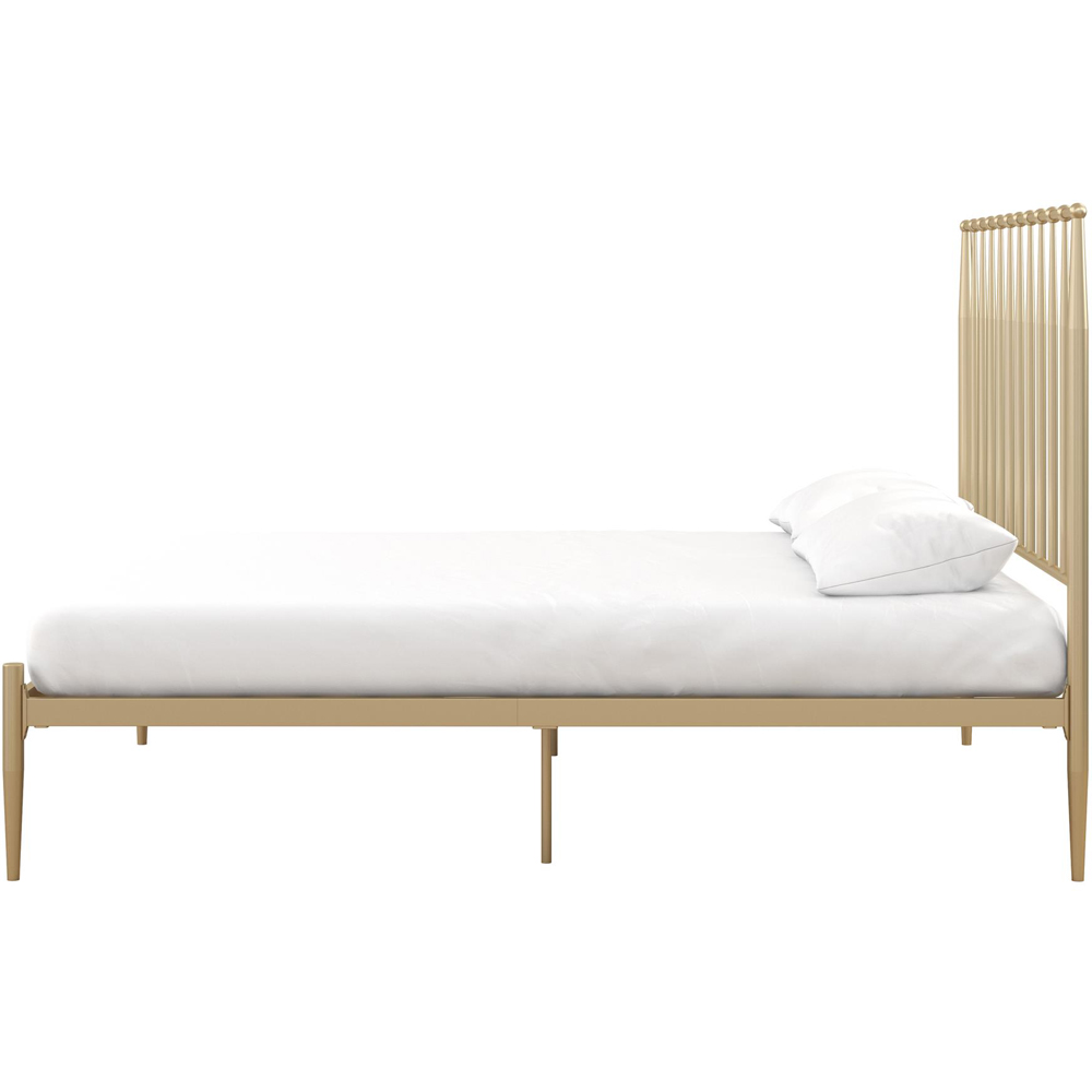 Dorel Giulia Double Gold Metal Bed Frame with Headboard Image 4