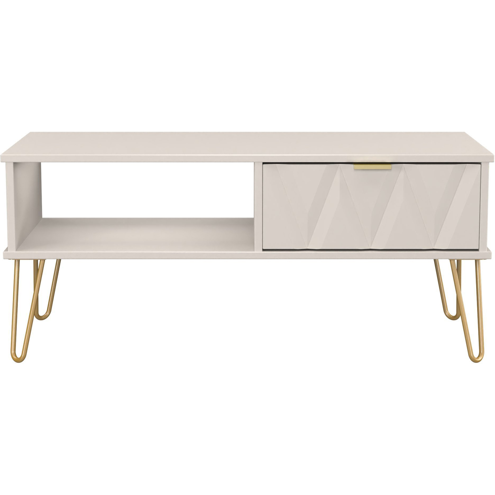 Crowndale Diamond Single Drawer Single Shelf Kashmir Matt Coffee Table Ready Assembled Image 2