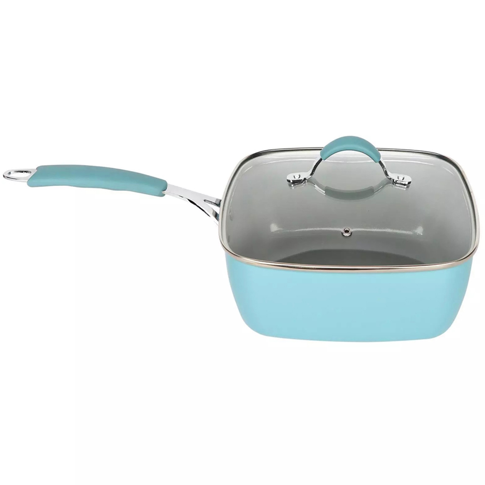Gr8 Home 10 Piece Blue and Dove Grey Induction Non Stick Cookware Set Image 5