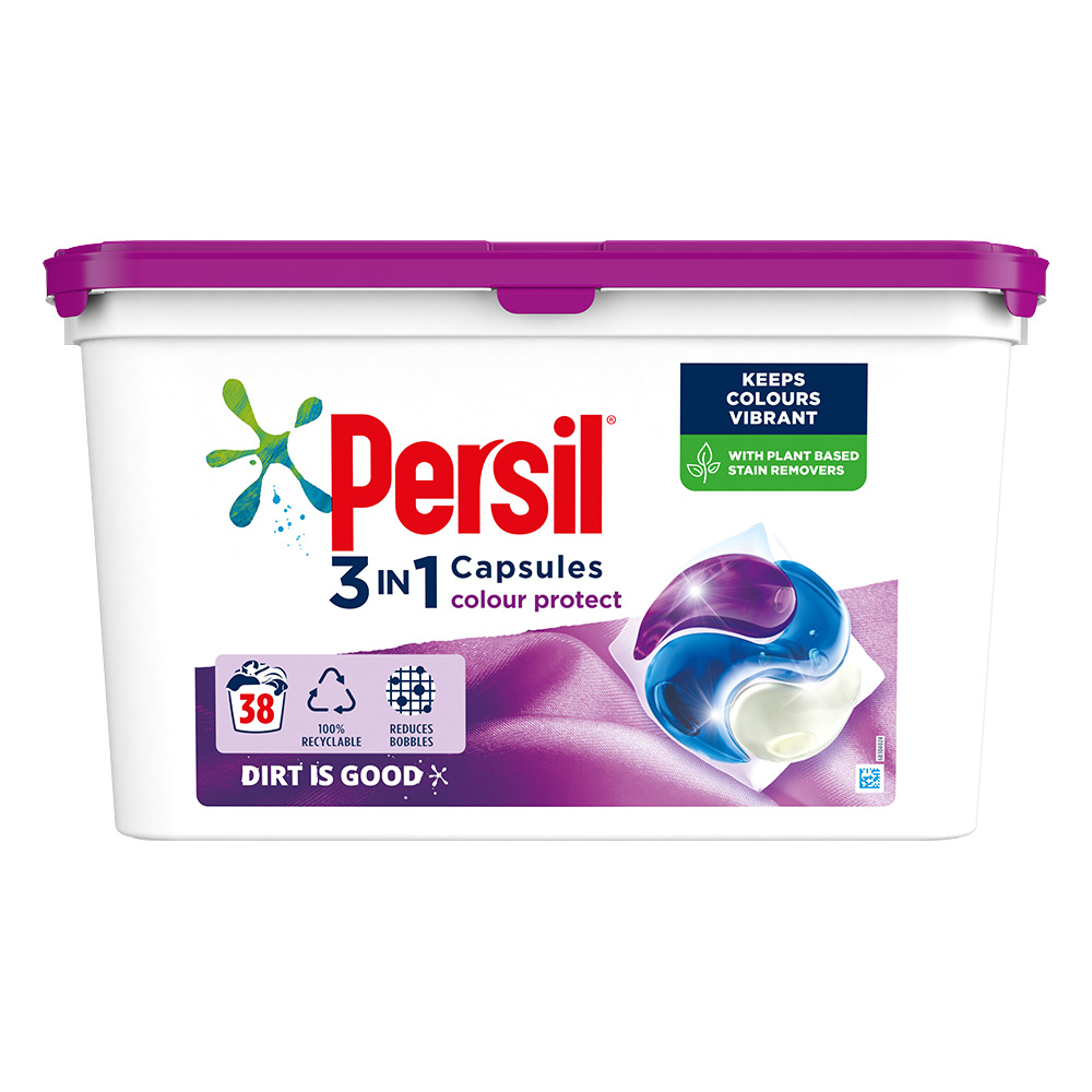 Persil Colour 3-in-1 Laundry Washing Capsules 38 Washes Image 2