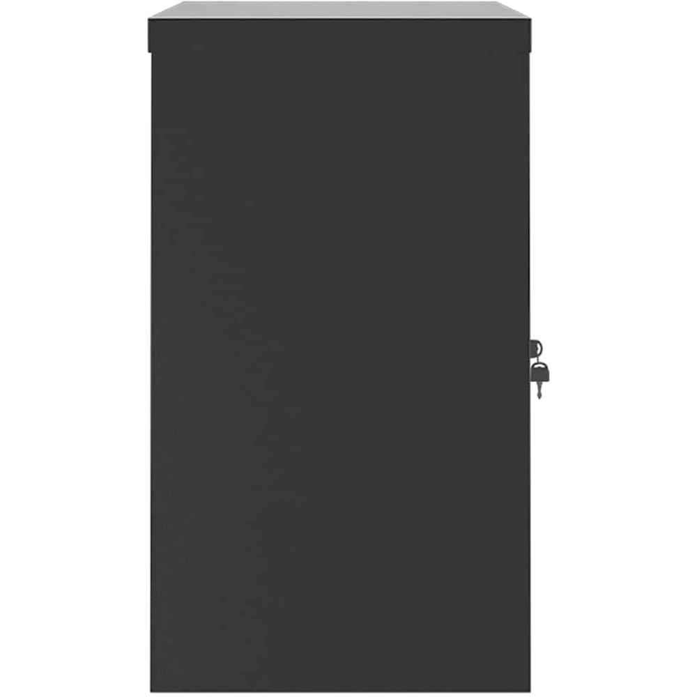 vidaXL 2 Door Black Metal Lockable File Cabinet Image 5