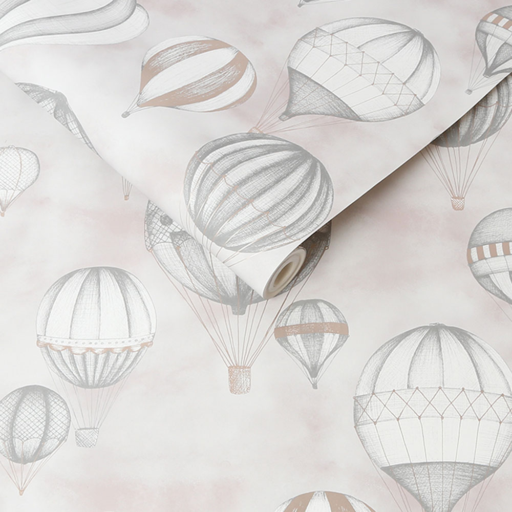 Sublime Balloon Fiesta Grey Rose Gold Wallpaper Image 2