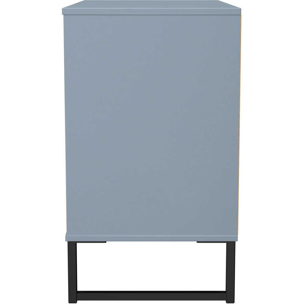 Crowndale Fluted 3 Drawer Denim Blue Chest of Drawers Ready Assembled Image 3