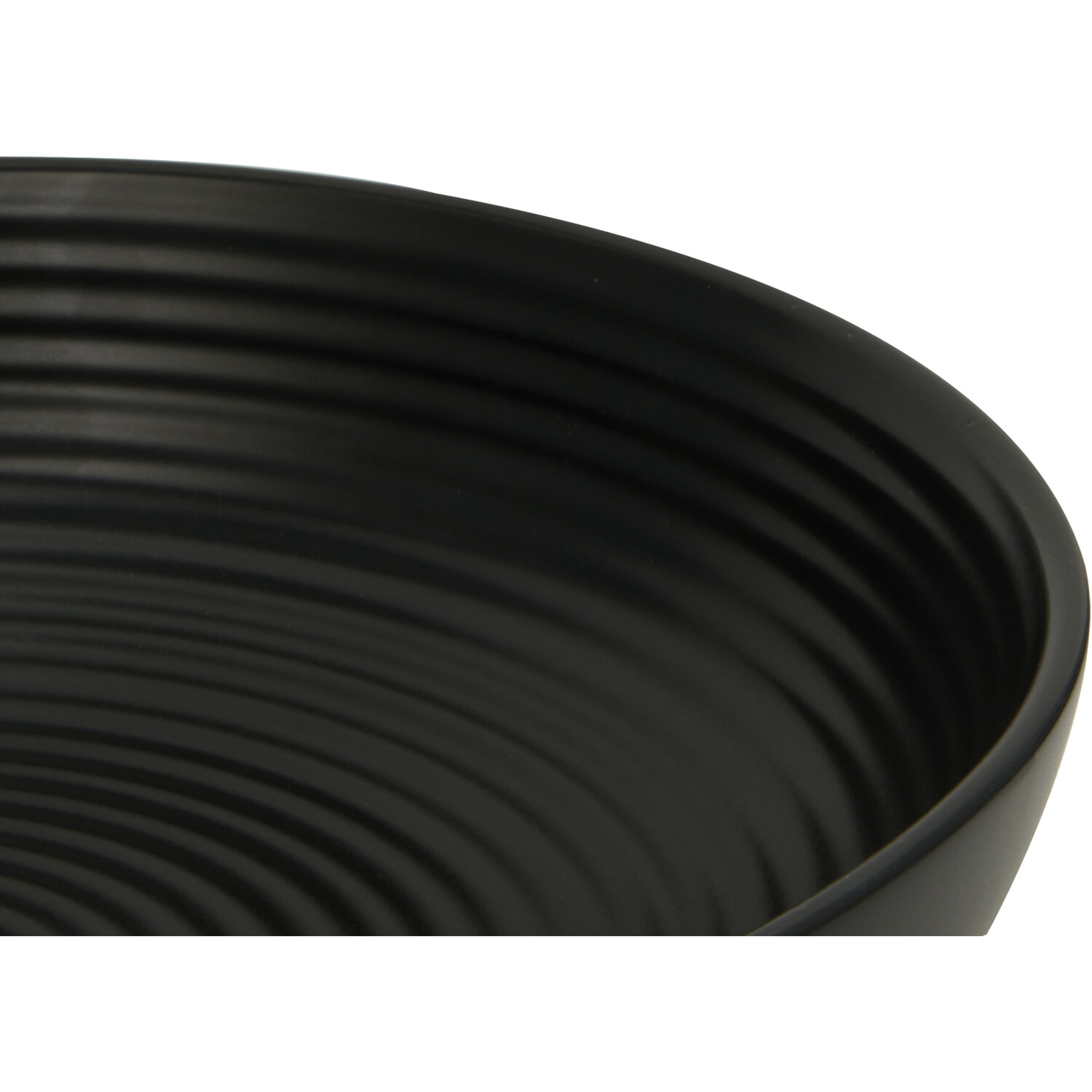 Nera Ribbed Serving Bowl - Black / 27.8cm Image 3