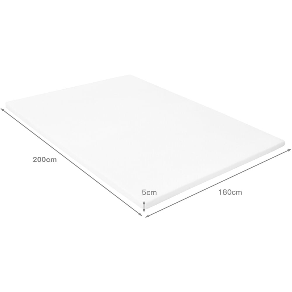 Costway Size 3 Memory Foam Mattress Topper with Washable Cover Image 8