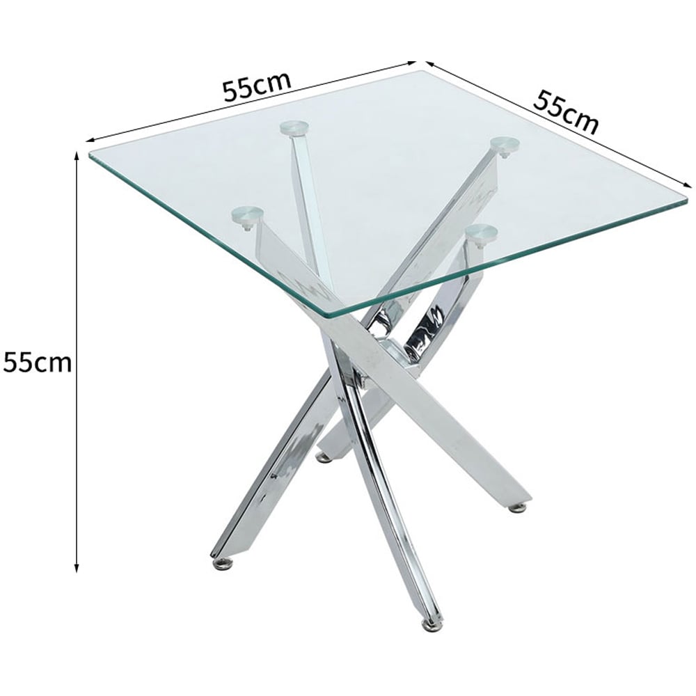 Living and Home Clear Glass Coffee Table Image 9