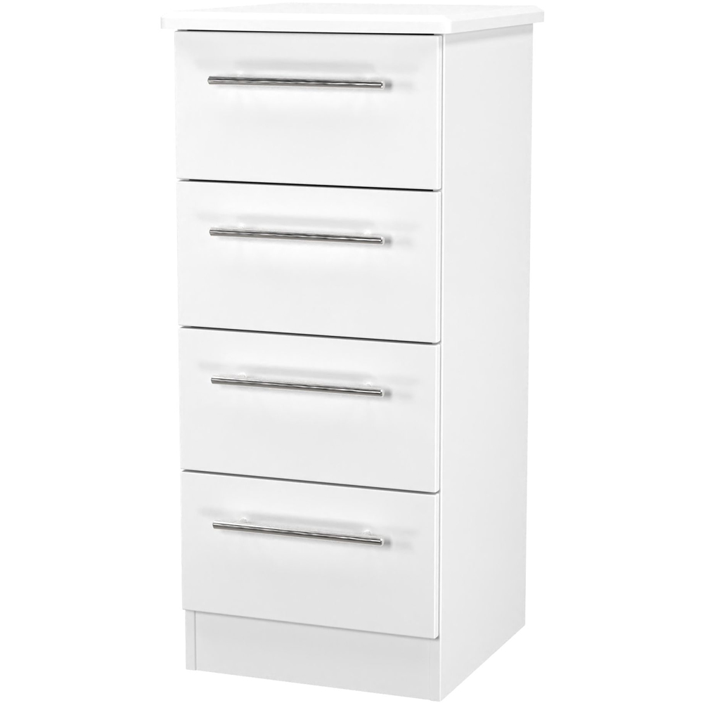 Crowndale Sherwood 4 Drawer Porcelain Matt Bedside Cabinet Image 4