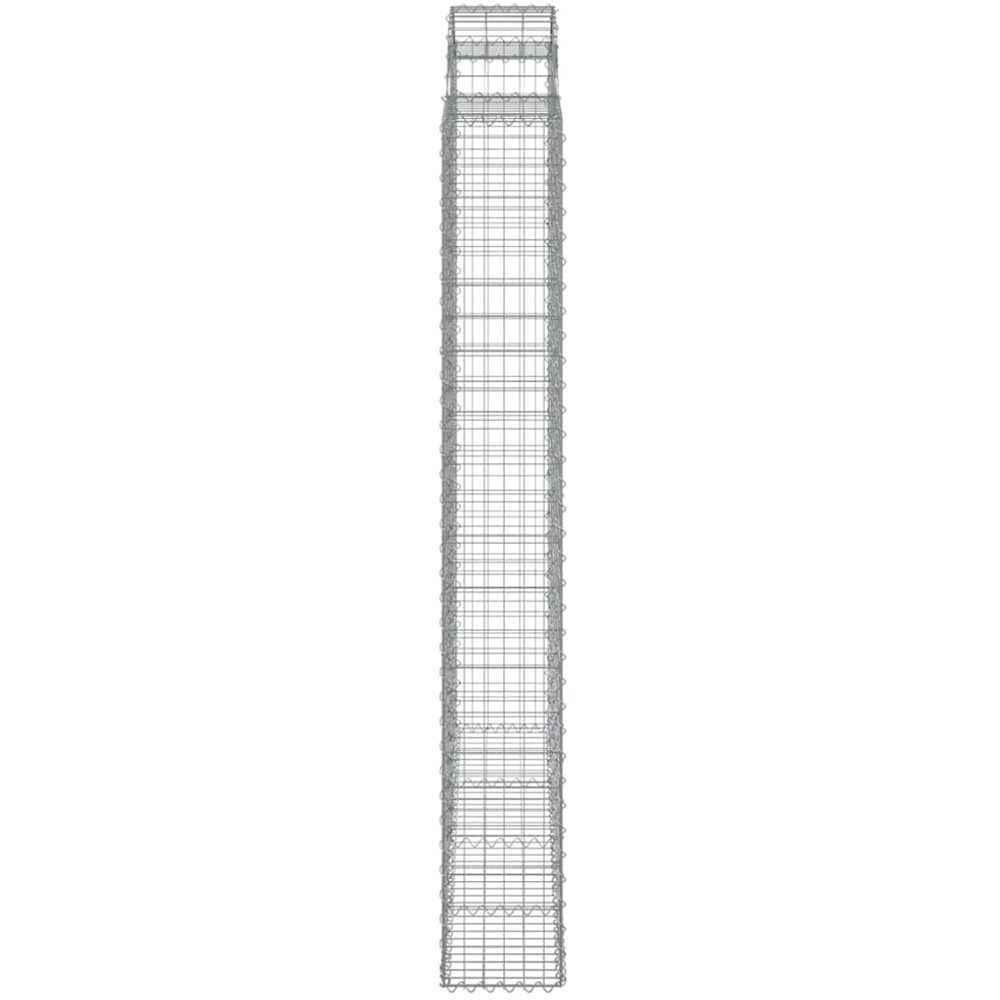 vidaXL Silver Galvanised Iron Arched Gabion Basket 200 x 30 x 220/240cm 2 Pack Image 3