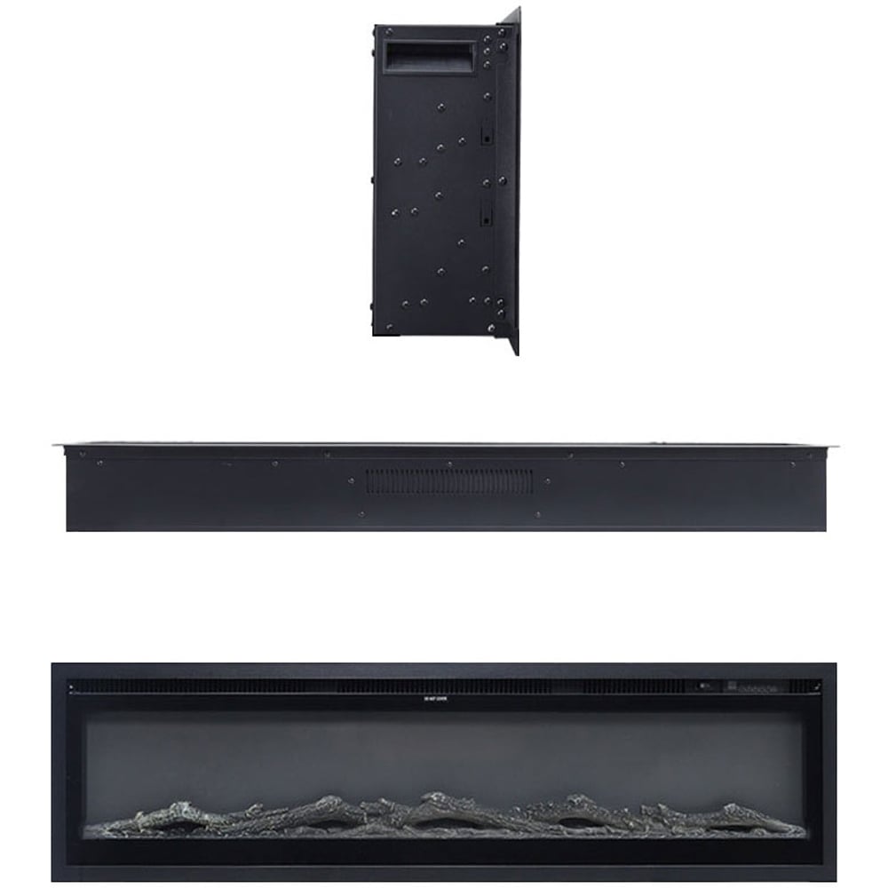 Living and Home Black Electric Fireplace with Adjustable Flame 100 inch Image 3