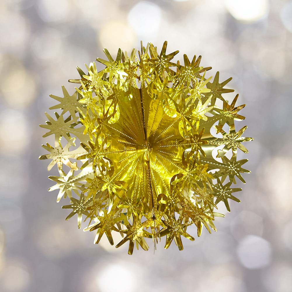 Wilko Gold Foil Ball Decoration Image 4