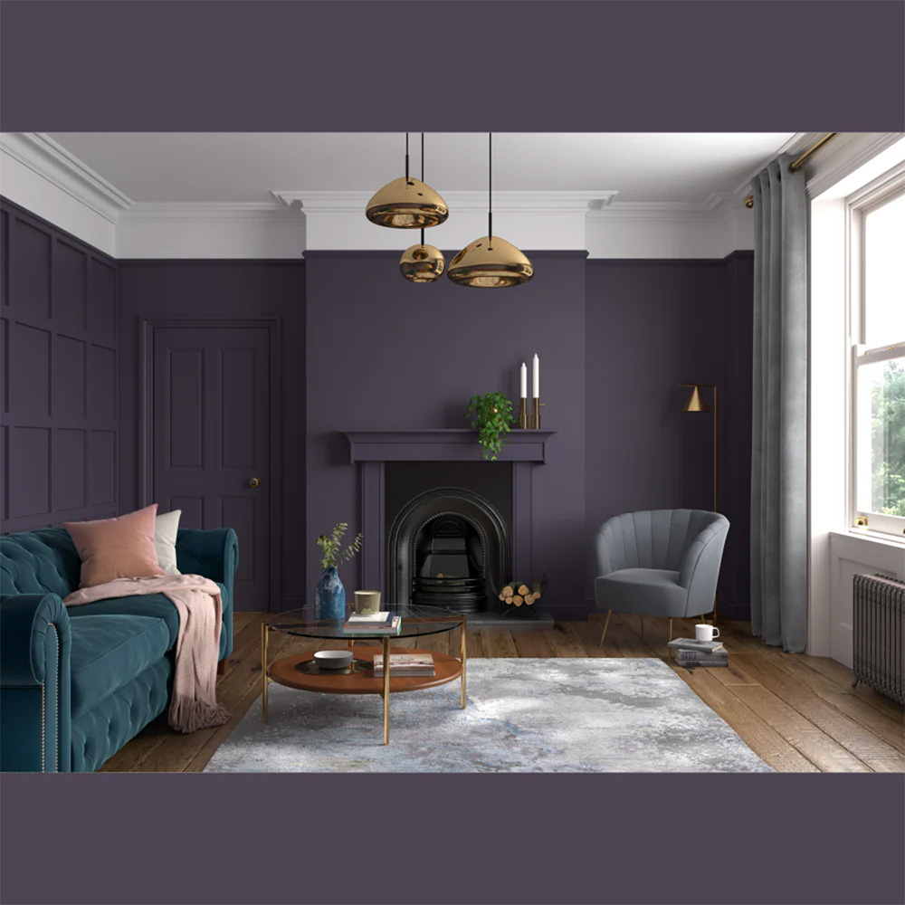 Dulux Heritage Walls and Ceilings Wild Blackberry Velvet Matt Emulsion Paint 2.5L Image 4