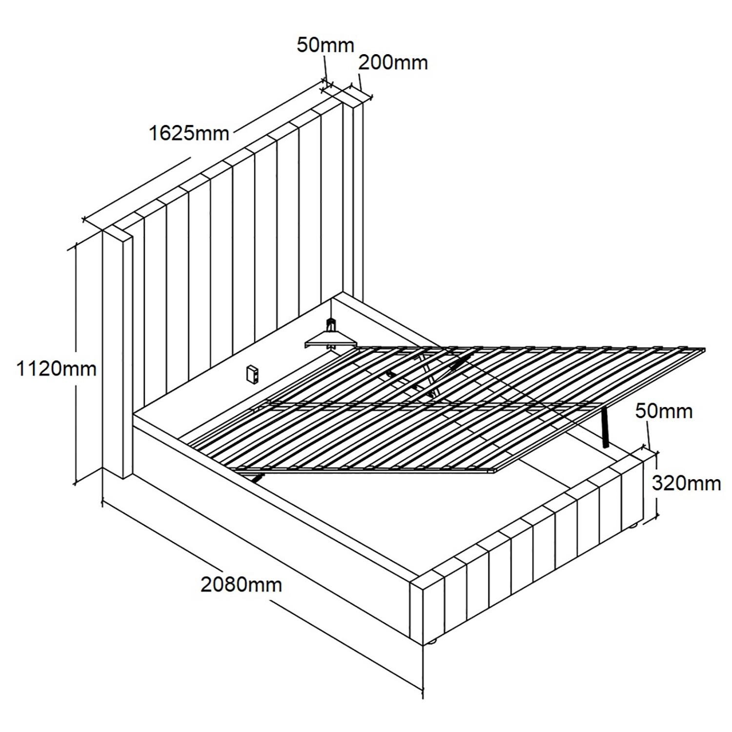 Maya Double Grey Velvet Ottoman Storage Bed Frame Image 5