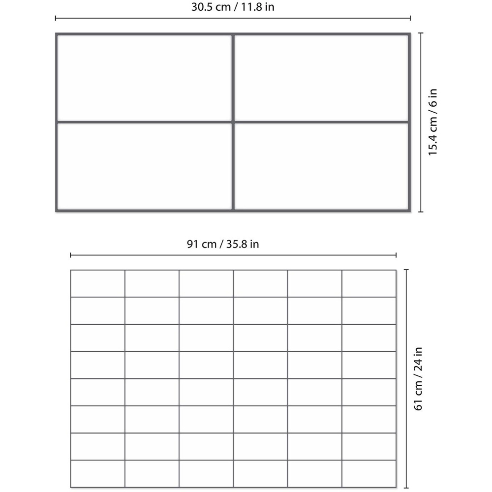 Walplus Insta Kitchen Original Brilliant White Glossy 3D Tile Sticker 30.5 x 15.4cm 12 Pack Image 7