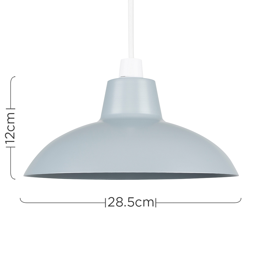 ValueLights Civic Silver Retro Pendant Light Shade Image 6