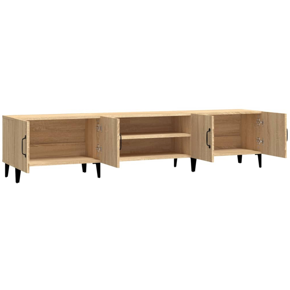 vidaXL 4 Door 2 Shelf Sonoma Oak Wide TV Cabinet Image 3