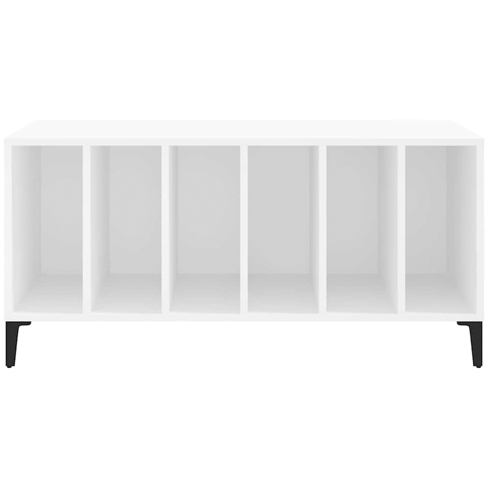 vidaXL 6 Shelf White Record Cabinet Image 5