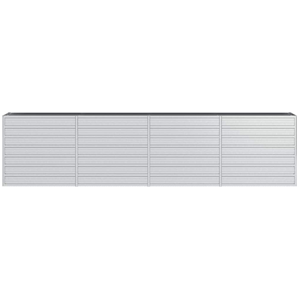 vidaXL Silver Galvanised Steel Raised Garden Bed 77 x 40 x 320cm Image 3