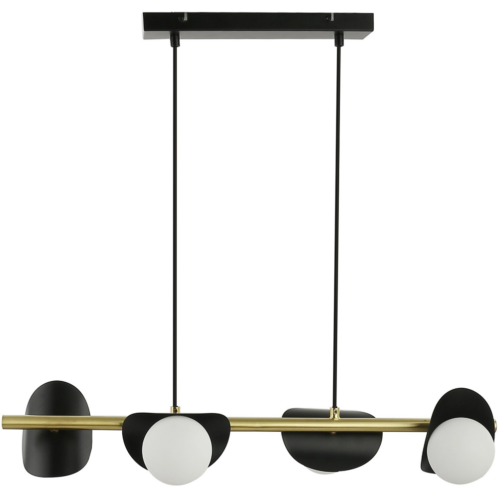Callisto 4 Light Ceiling Fitting Light - Black and Gold Image 1
