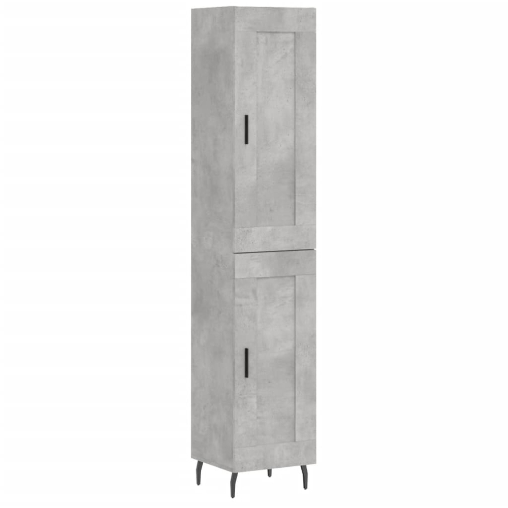 vidaXL 2 Door Concrete Grey Highboard Image 2