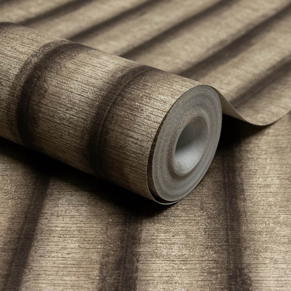 Grandeco Gilded Stripe Bronze Textured Wallpaper By Paul Moneypenny Image 2