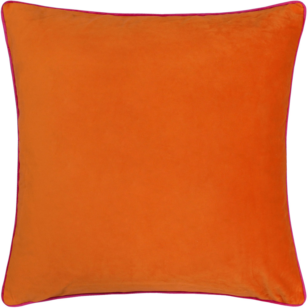 Furn Meridian Clementine and Hot Pink Velvet Cushion 45 x 45cm Image 1
