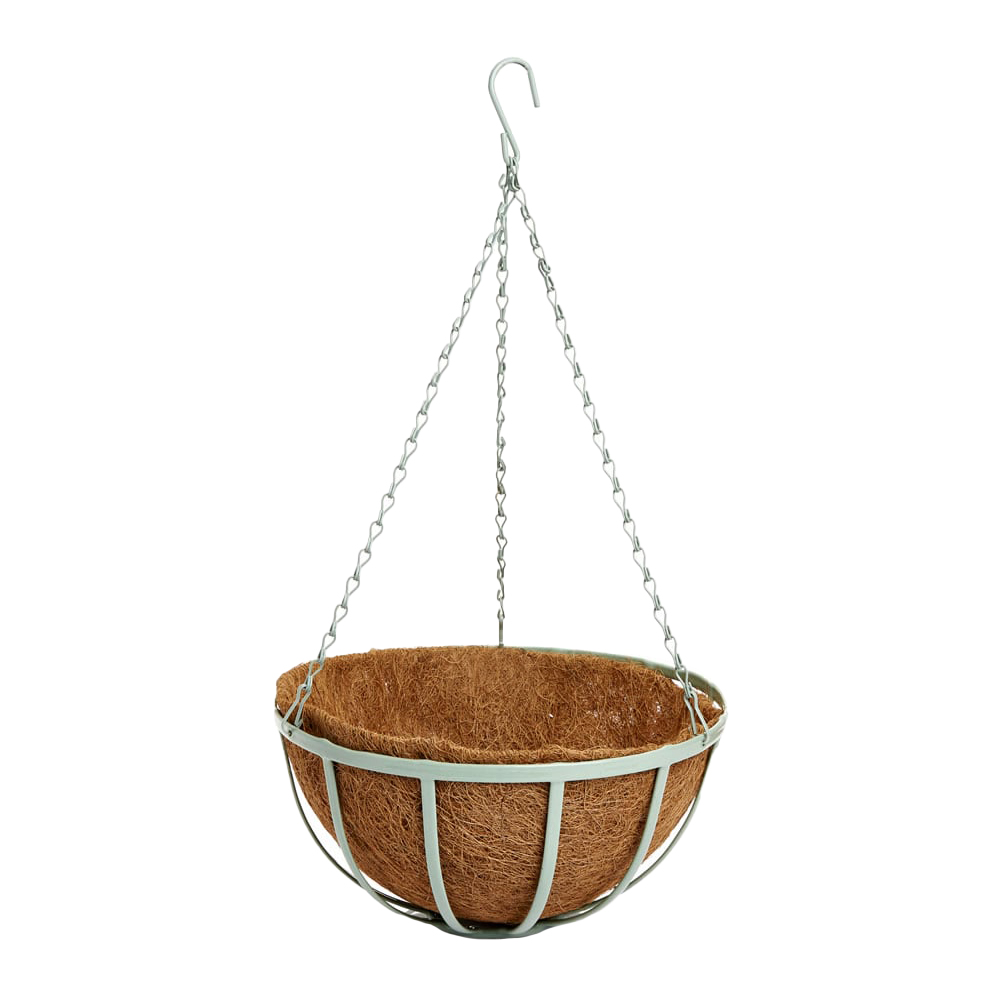 Wilko 30cm Round Hanging Basket with Liner Image 1