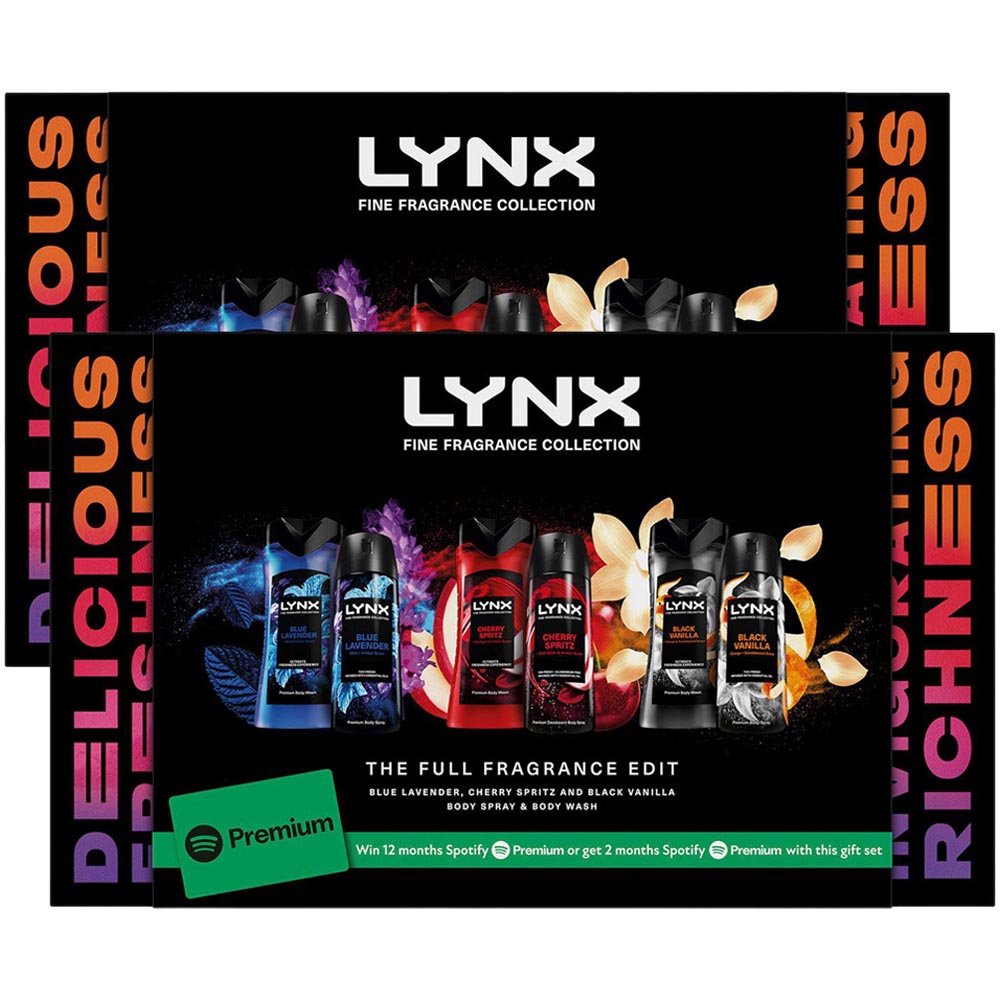 Lynx Fine Fragrance Body Wash and Spray Gift Set with Spotify Bonus 2 Pack Image 1