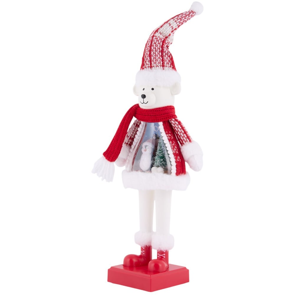 LED Scene Standing BearRed and White Image 3